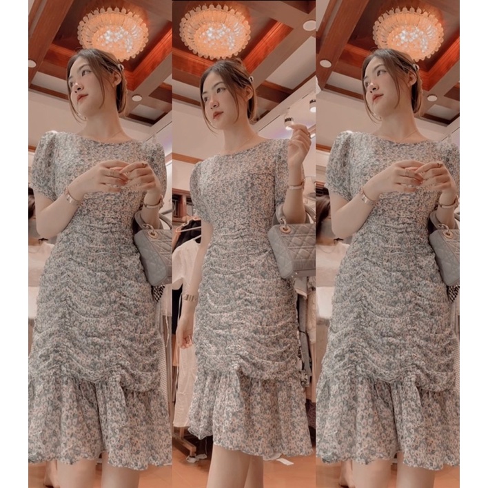 ĐẦM HOA NHÍ XANH NHÚN HÔNG by MULLET
