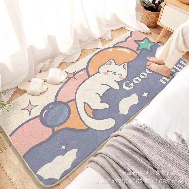 Thảm lông decor chân giường IGUN BEDDING siêu xinh