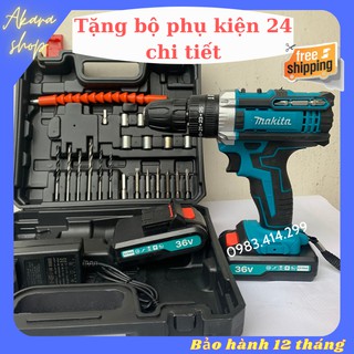 Máy khoan pin bắt vít Makita 36V máy 3 chức năng khoan sắt, khoan gỗ, bắn tôn , bắt vít động cơ dây đồng 100%