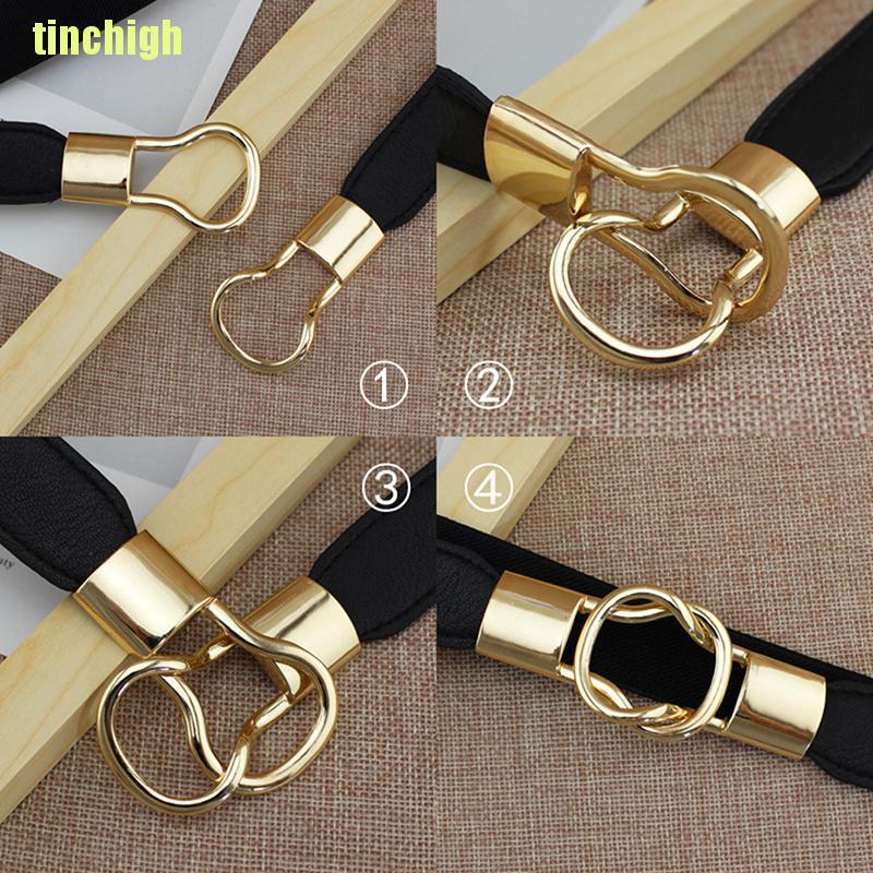 Thắt Lưng Da Khóa Kim Loại Thời Trang Cho Nữ