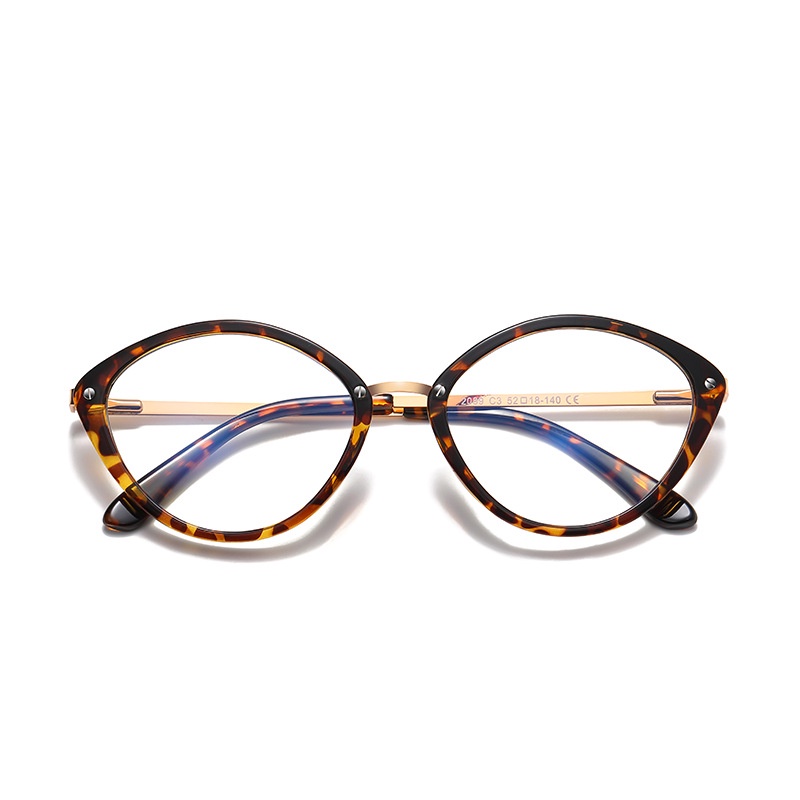 Mắt Kính Gọng Oval Màu Sắc Ngọt Ngào Chống Ánh Sáng Xanh Thời Trang Cho Nữ