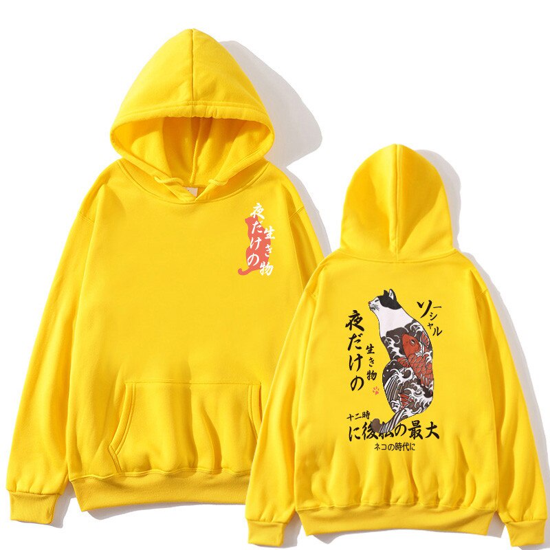 Áo Hoodie Cotton Tay Dài In Hình Mèo Nhật Bản The Playful Cat Will Be Named Law Of Nature In Đồ Họa Cho Nam 2021