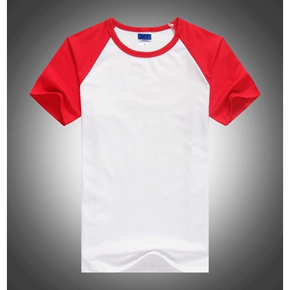 Áo Raglan Thân Trắng Tay Đỏ