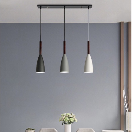 Đèn thả bàn ăn cao cấp 3 bóng sơn tĩnh điện YAHINO