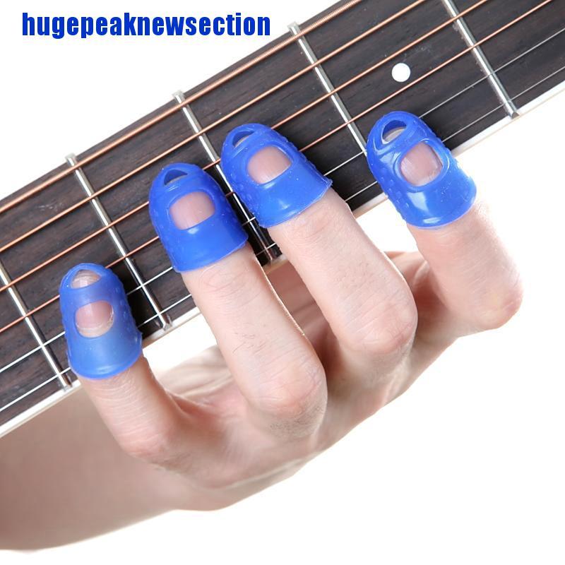 Set 4 Miếng Đệm Silicone Bảo Vệ Ngón Tay Khi Chơi Đàn Guitar / Ukulele