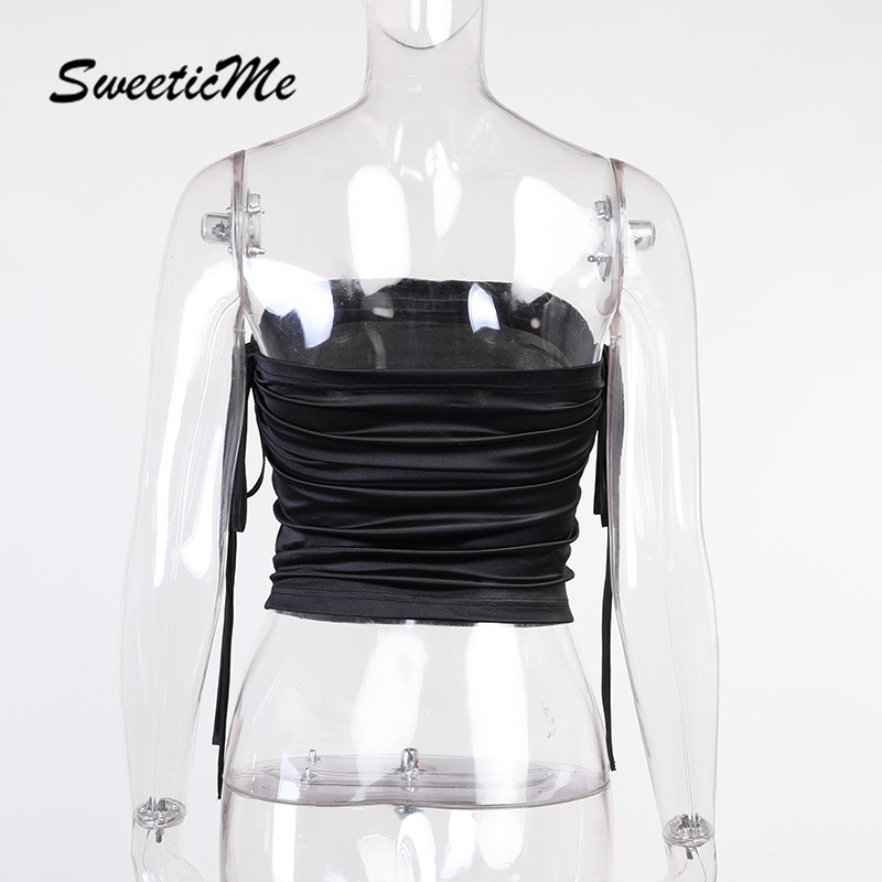 Áo Ống Màu Trơn Xếp Ly Dáng Ôm Quyến Rũ Cho Nữ | BigBuy360 - bigbuy360.vn