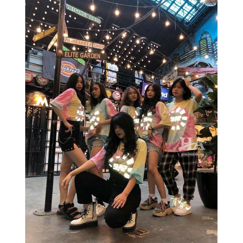 Áo phông In Theo Yêu Cầu loang phản quang ♥️ Thiết kế Logo🦋unisex tay lỡ nhóm lớp🦋kỷ yếu, cặp | BigBuy360 - bigbuy360.vn