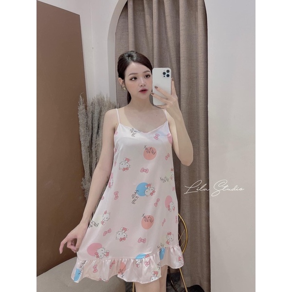 [Mã SKAMFSW175 giảm 10K đơn 50K] Váy Ngủ Lụa Satin Thiết Kế