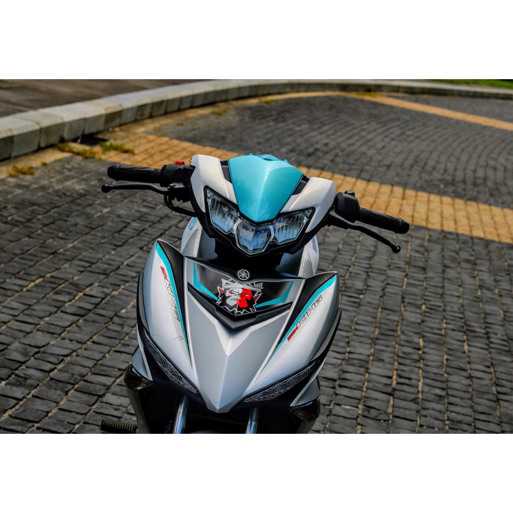 Tem Rời Dán Xe Exciter 150 Mẫu King Drag Bạc Đen Cực Chất, Hàng 3 Lớp Chất Lượng Cao