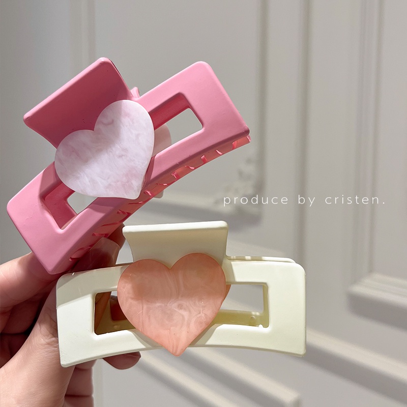 Kẹp Tóc Càng Cua Sau Lưng Màu Hồng Ngọt Ngào Phong Cách Hàn Quốc Cho Nữ