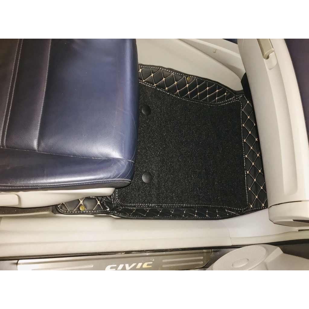 Thảm lót sàn ô tô 6D Honda Civic 2015-2023, 2007-2014 chống nước, không mùi, phủ kín 90% sàn xe