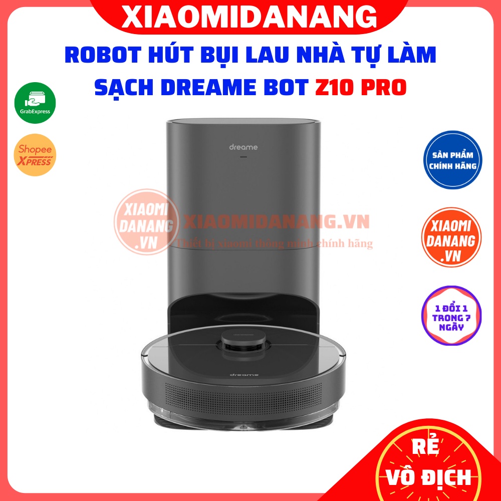 Robot hút bụi lau nhà Xiaomi Dreame Z10 Pro - Thùng bụi 4L - Lực hút 4000PA + pin 5200mAh - Chính hãng- BH 12 tháng