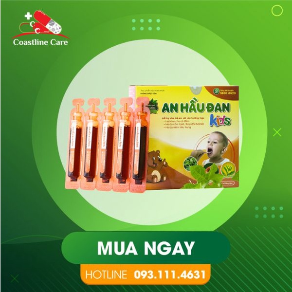 An hầu đan kids dành cho trẻ bị vjêm họng amidan hộp 10 ống SALE SỐC 6 TẶNG 1
