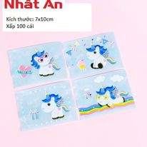 Túi hàn baby unicorn 7x10cm có 2 màu (1 xấp 100 cái)