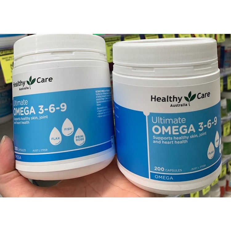 Viên cung cấp Omega EPA DHAO mega 3 6 9 Healthy care - 200 viên - Úc