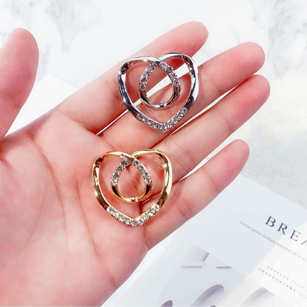 Vòng Khóa Khăn Quàng Cổ Ba Vòng Họa Tiết Trái Tim Thời Trang Thanh Lịch