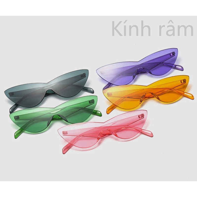 Kính mát kiểu mắt mèo màu kẹo ngọt sành điệu cho nữ