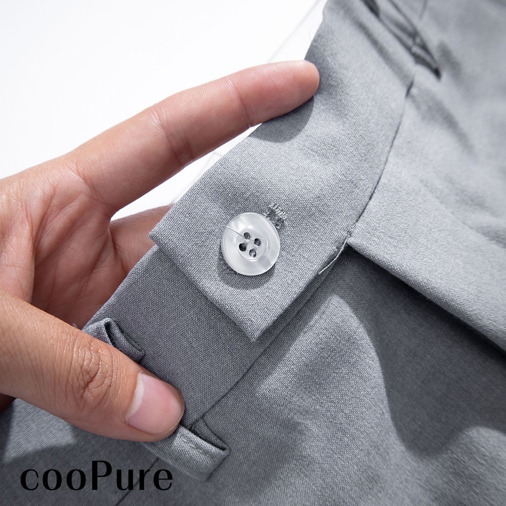 Quần âu nam cooPure màu nâu cafe, chất liệu cotton polyester chống nhăn, thiết kế lịch lãm NO.1616 (6 màu)