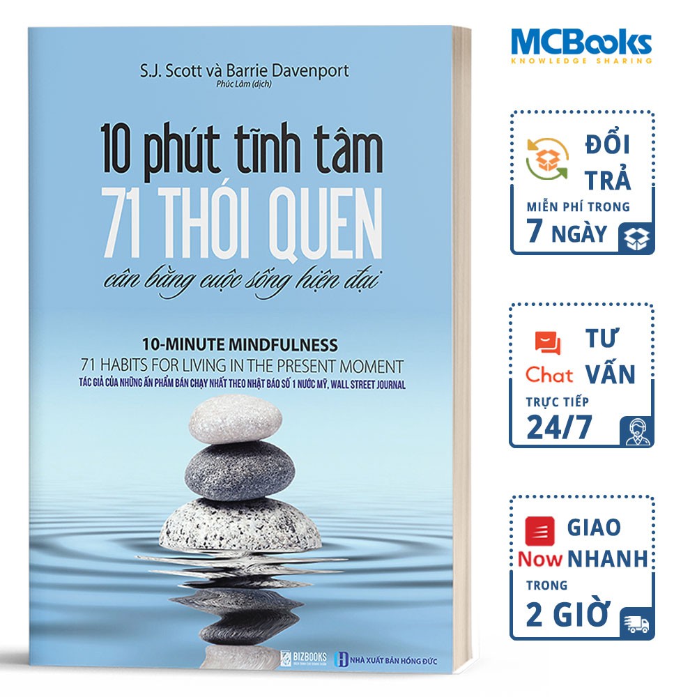 Sách - 10 Phút Tĩnh Tâm - 71 Thói Quen Cân Bằng Cuộc Sống Hiện Đại - BizBooks