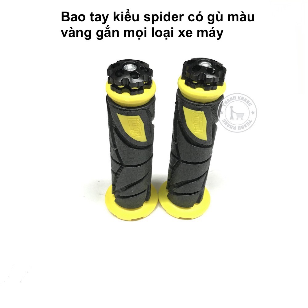 Combo bao tay spider màu vàng có gù và chụp ốc ngôi sao màu vàng thanh khang 006001380 006000560