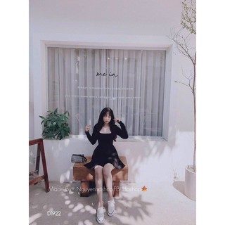 ĐẦM THUN XOÈ CỔ U (KÈM VIDEO HÌNH THẬT)