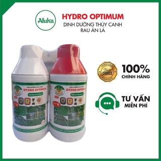 Dinh dưỡng thủy canh trồng rau ăn lá Hydro optimum cặp 1000ml, phân bón lá cao cấp