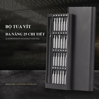 Bộ Tua Vít Bỏ Túi Đa Năng 25 Món Vỏ Nhựa Sần Chống Bám Vân Tay Cao Cấp Hộp Tô Vít Sửa Chữa  Chuyên Dụng Sửa Chữa Điện Tử