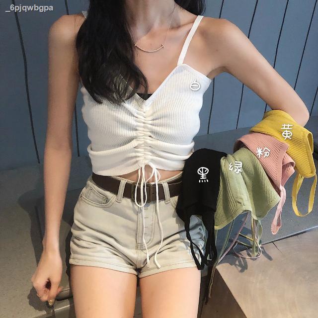 Quần áo nữMùa hè cộng với kích thước của phụ nữ trong sexy dây rút đáy áo yếm chất béo mm nữ mặc bên ngoài sang trọng kh