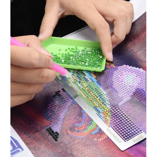 THƯỚC LÀM TRANH ĐÍNH ĐÁ SIÊU THẲNG - DỤNG CỤ LÀM TRANH ĐÍNH ĐÁ , KHAY , HỘP , SÁP , BÚT, CÂY LĂN ĐÁ