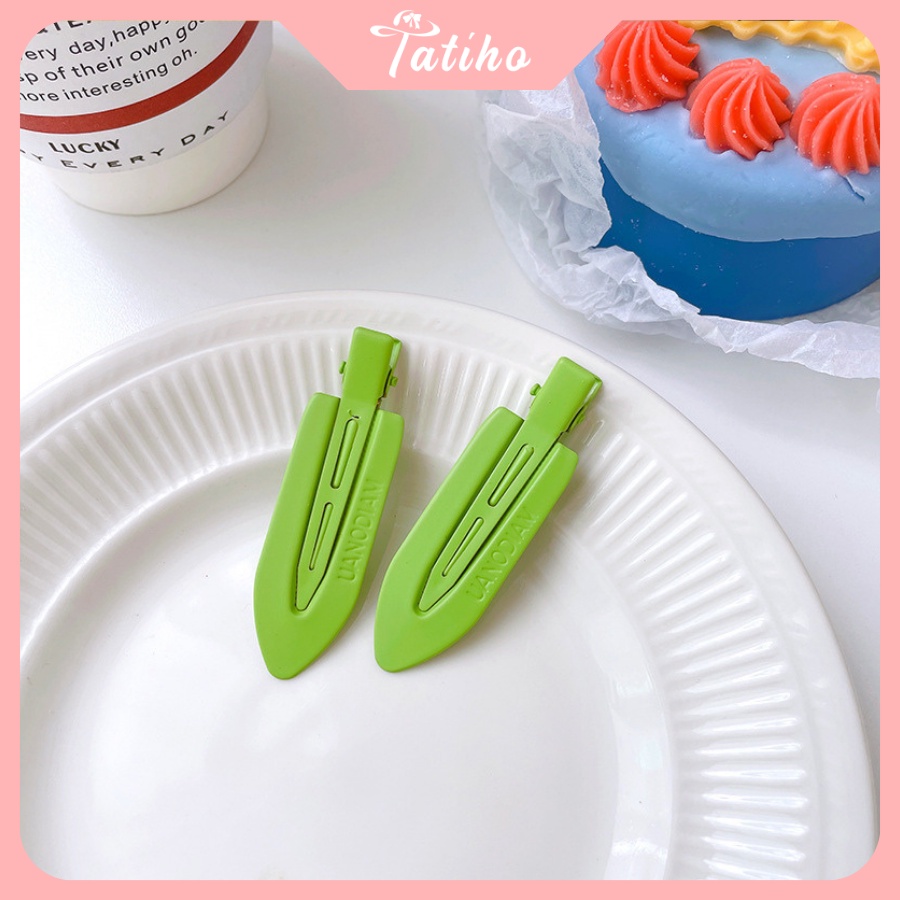 Kẹp Tóc Mái (Kẹp Tóc Mỏ Vịt) Trơn Nhiều Màu Phong Cách Hàn Quốc - Tatiho - Mã KT016