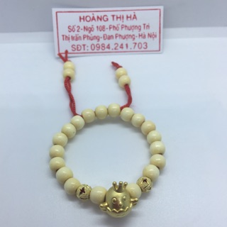 Vòng dâu tằm mix con gà và bi cát vàng xịn