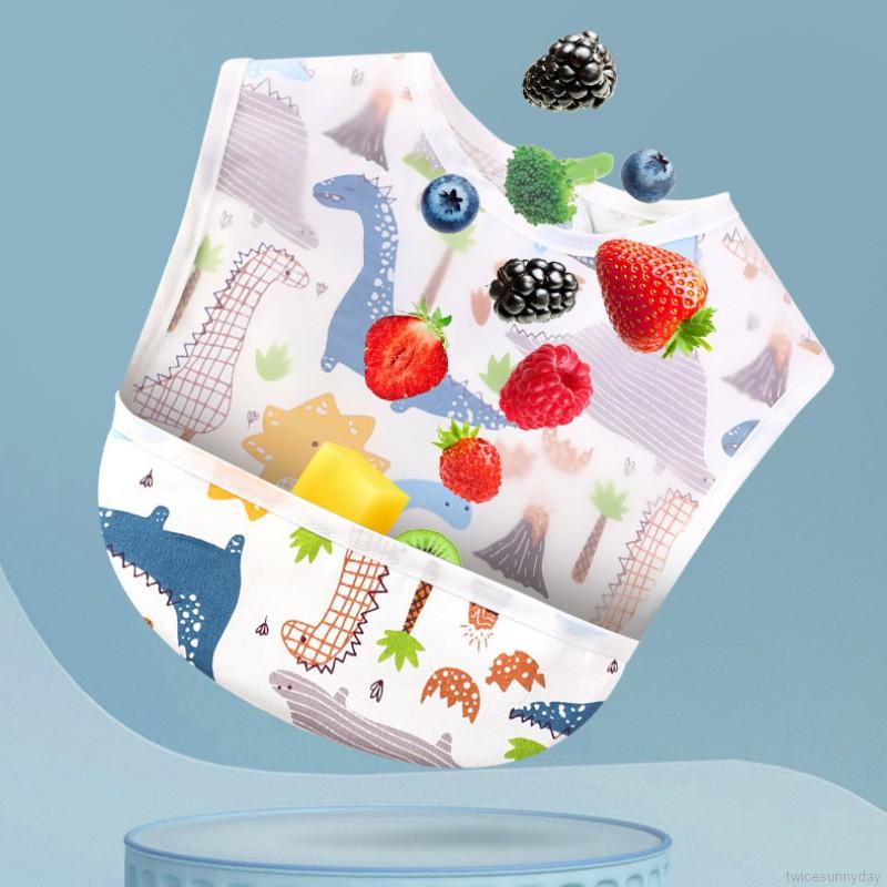 Yếm tập ăn cho bé thiết kế hai mặt chống thấm nước tiện dụng cho bé