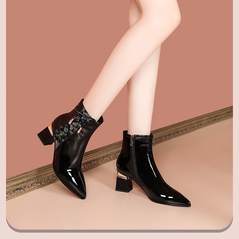 Giày bốt cao gót mũi nhọn thời trang cho nữ | BigBuy360 - bigbuy360.vn