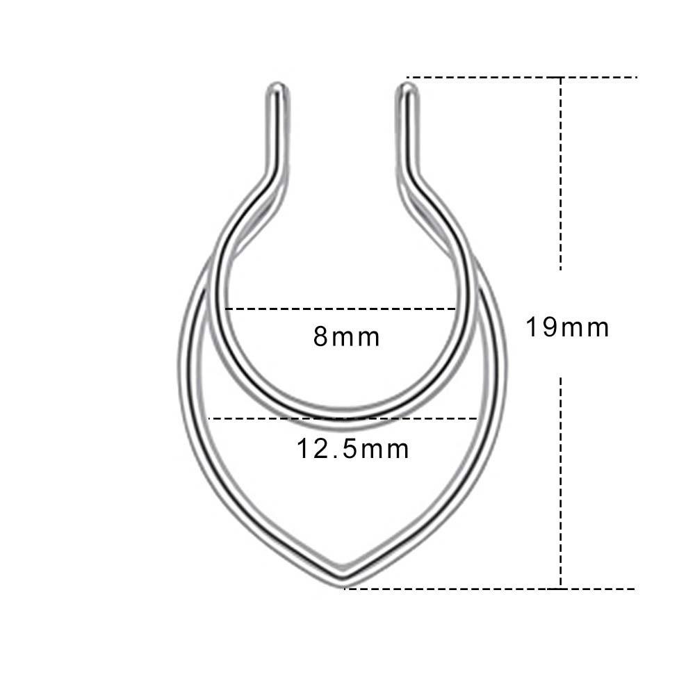 Khuyên Mũi Inox Hình Sừng Hươu Dạng Xoắn Ốc Thời Trang Có Thể Điều Chỉnh
