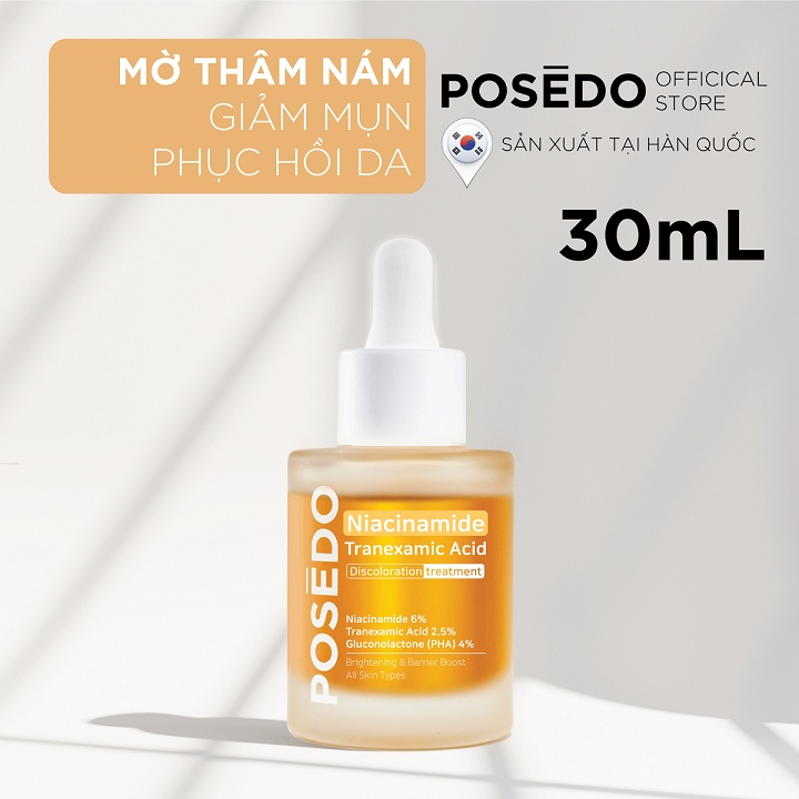 (Mini size) Serum mờ thâm nám, giảm mụn, phục hồi, giảm lão hóa Posedo Niacinamide 4mL cao cấp chính hãng
