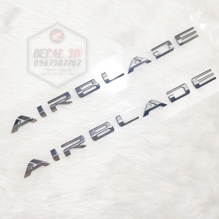 Tem air blade 2020 chữ nổi màu bạc hàng cao cấp siêu nét