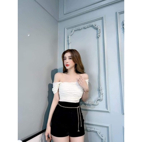 Áo trễ vai lệch bên xốp sóng | BigBuy360 - bigbuy360.vn