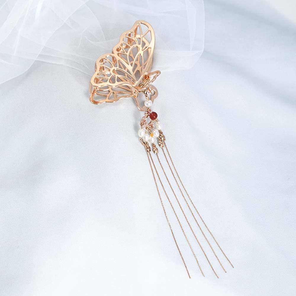 Kẹp Tóc Hình Bướm Dạng Dài Phong Cách Vintage Thời Trang