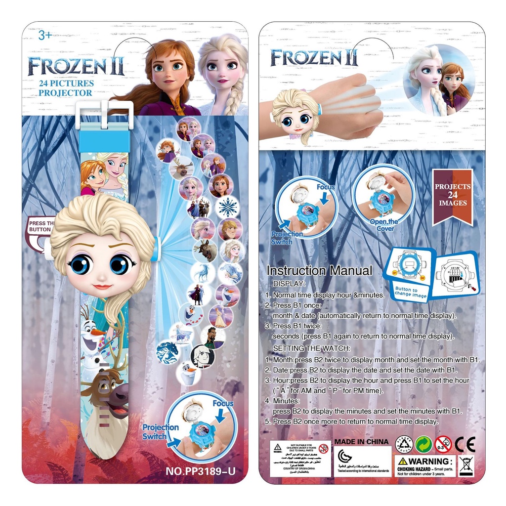 Đồng hồ chiếu 24 hình 3D Ngựa Pony điện tử đeo tay đủ hình nhân vật hoạt hình thú vị cho bé trai và bé gái