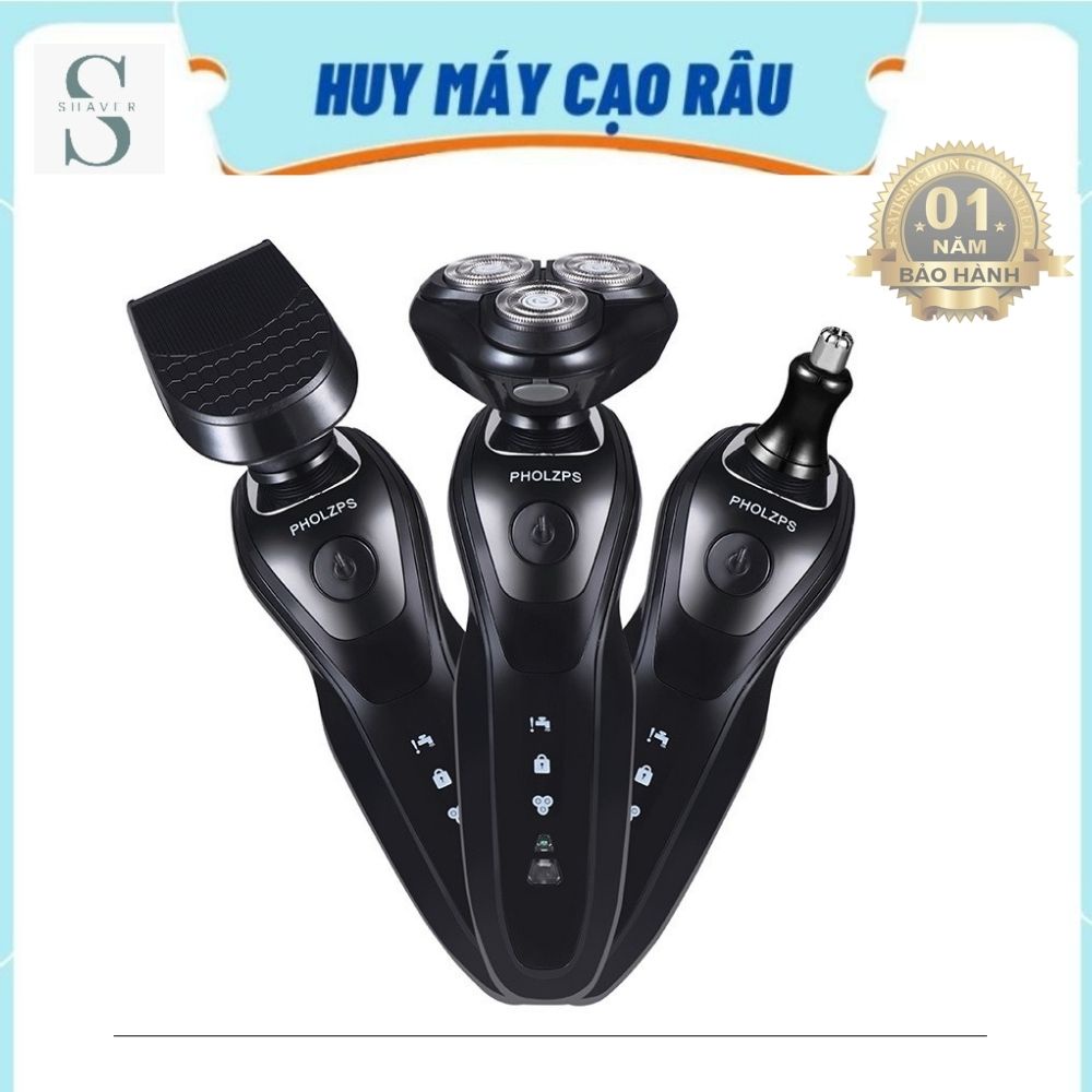 Máy cạo râu đa năng SHAVER SK1588 bản đặc biệt mầu đen , máy cạo râu 3in 1 thông minh chống nước cao cấp