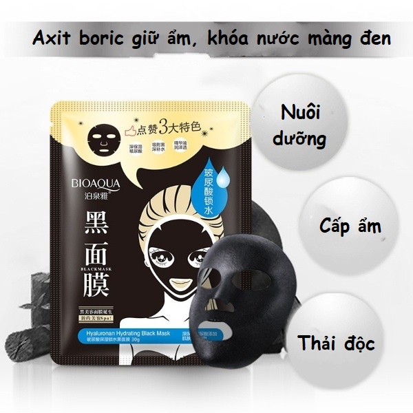 Mặt nạ thải độc than tre hoạt tính Bioaqua mask 30g