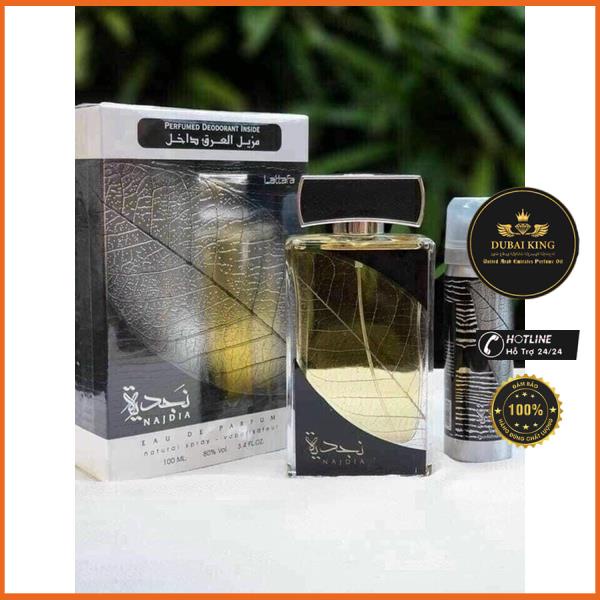 Nước hoa Dubai Najdia Lattafa 100ml dành cho nam hương thơm tươi mát, thanh khiết, trẻ trung, năng động
