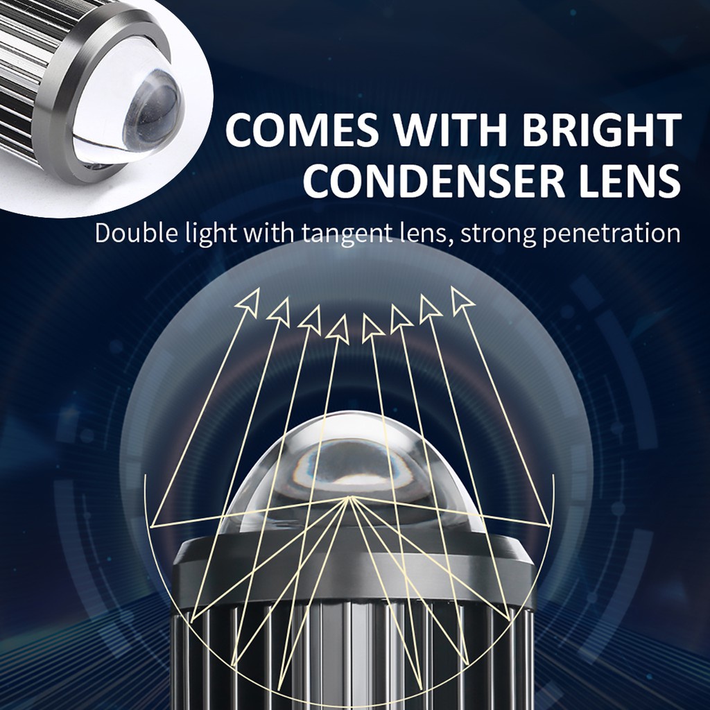 Đèn pha Hai Màu thay thế H4 dùng cho xe moto chuyên dụng