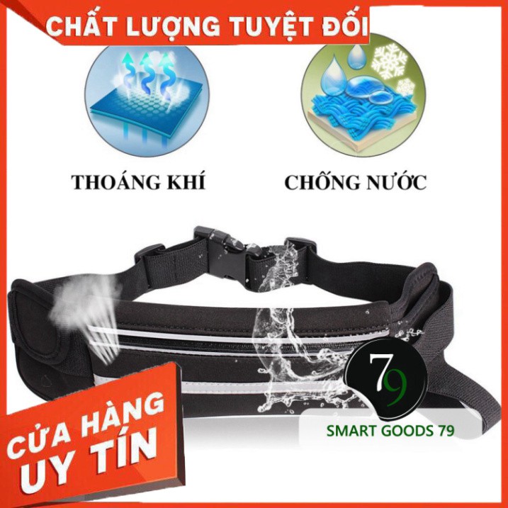 [ Chính Hãng ] [Freeship hàng cao cấp] Túi đeo hông chạy bộ đai ngang bụng đựng đồ điện thoại bình nước cho nam nữ tập c