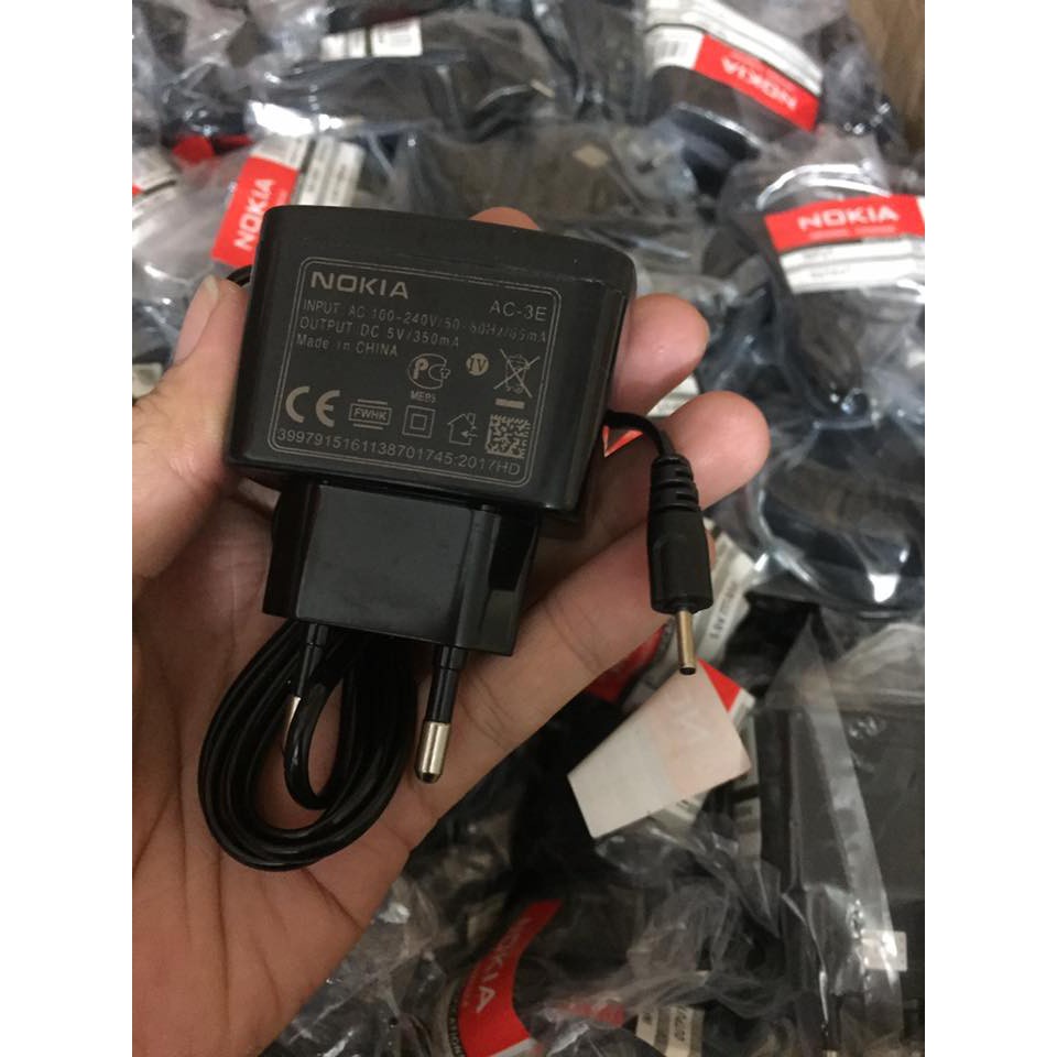 Sạc Nokia Chân Kim, Củ Sạc Chân Kim Dùng Cho 1110i - 1202 - 1280 – 1200 Bền Bỉ, Loại Đẹp