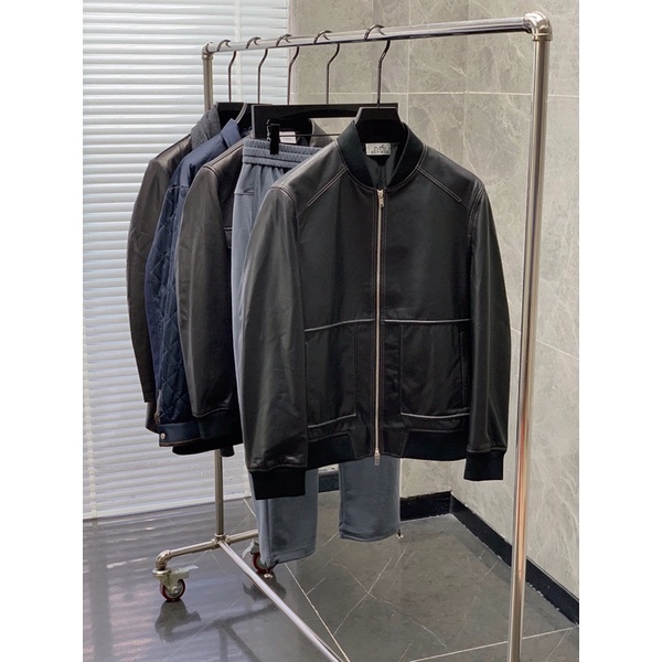Áo khoác da, jacket nam Herme* HM cao cấp