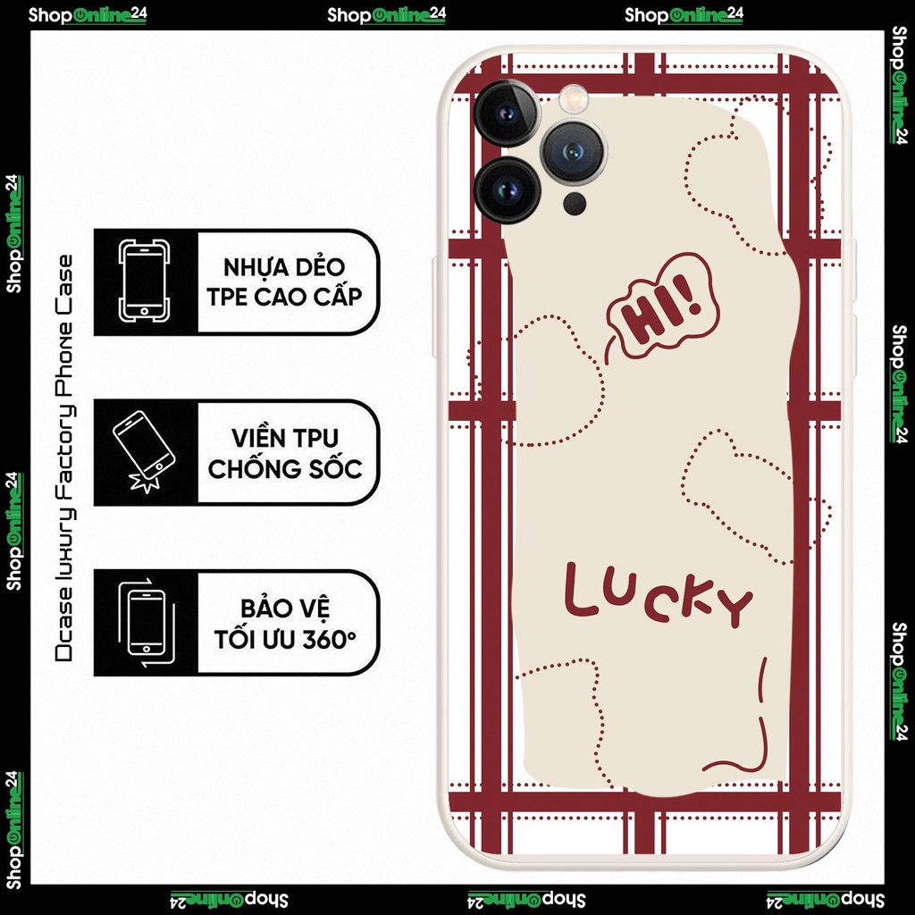 Ốp Lưng iPhone viền vuông kem T151
