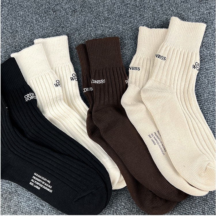 Tất Vớ cotton Thể Thao In Chữ MADNESS Cổ Điển Đường Phố Unisex
