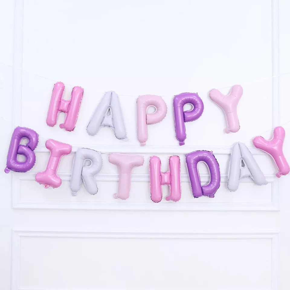 Set Bong Bóng Tráng Nhôm 16 Inch Trang Trí Tiệc Sinh Nhật