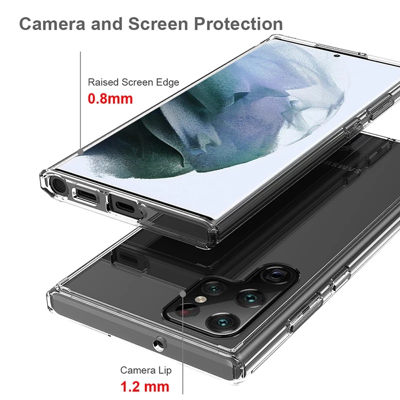 Ốp Điện Thoại Silicon Mềm Trong Suốt Siêu Mỏng Sang Trọng Dành Cho Samsung Galaxy S22 S22 Plus S22